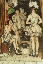 DERBYSHIRE BORN DAME LAURA KNIGHT THE GIRLS DRESSING WAGON RARE HARDBACK PRINT