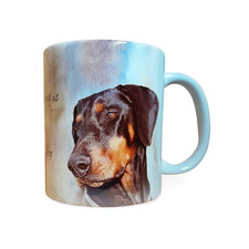 Doberman Dog Mug, Large Coffee Mug / Coaster