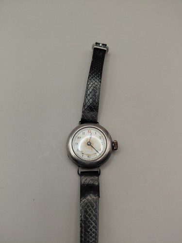 Antique silver trench watch - silver,