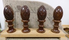 Antique Carved Mahogany 7.5"