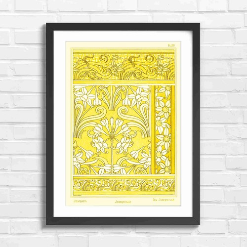 Art nouveau jonquil - art, floral