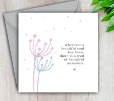 Thinking of You Card, With Sympathy Card, Bereavement, Friend, Loss of Mum, Dad