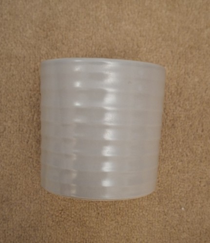 Grey ceramic ribbed plant - grey,