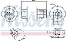 2x ✅Fits NISSENS 301019 Pressure Switch, air conditioning   ⭐UK Seller⭐
