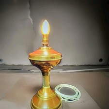 Brass table lamp - lamp, paraffin