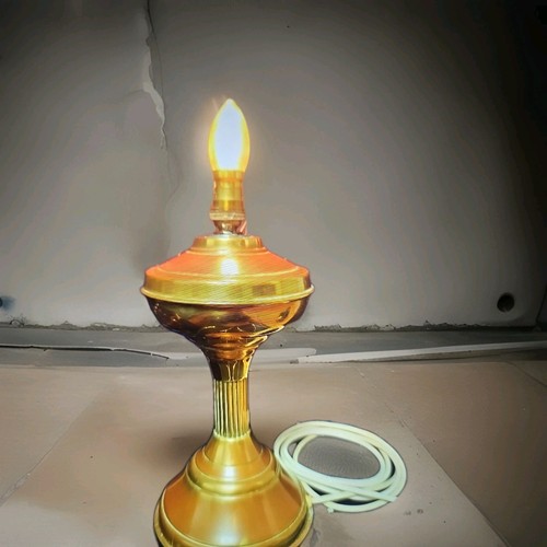 Brass table lamp paraffin - brass,