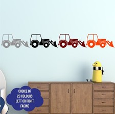 DIGGER Construction Vehicles Boys Nursery Bedroom Vinyl Wall Stickers 4 PIECE