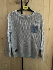Matalan Pale Grey Chunky Cotton Knit Jumper Age 6-7