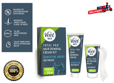 Veet Men'S Intimate Hair Removal Kit - 100 Ml Cream, 50 Ml after Shave Balm, Spa