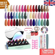 Beginner's Gel Nail Polish Kit with UV Lamp - Easy Application and Long-Lasting