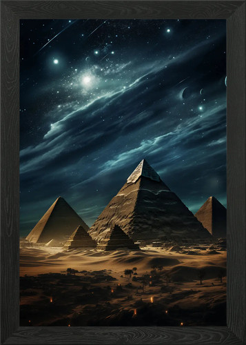 Egyptian pyramids framed wall - egyptian,