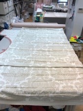 Roman Blind 127cm wide 246cm long. Damask Print. beige and cream