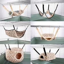 Ferret Chinchilla Rat Rabbit Hammock Bed Toy Pet House Cheetah Print Colour