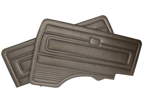 Front door cards pair black - door,