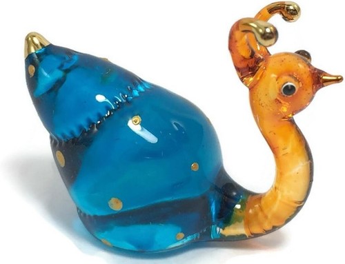 Apple blue snail glass - 1",