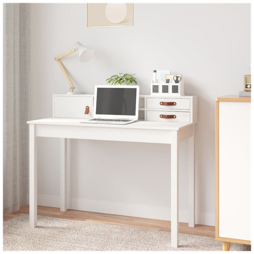 Office desk white - white, pine