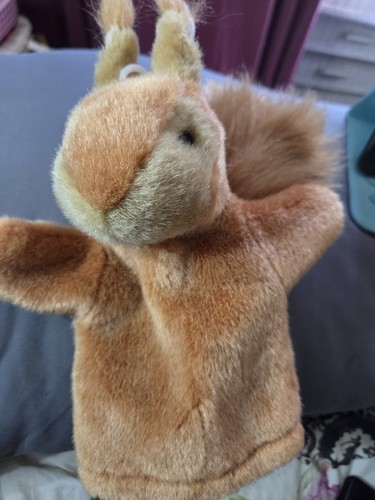 Plush red squirrel - squirrel, puppet