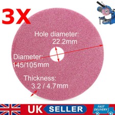3PCS 145/105mm Grinding Disc Wheel Fr Chainsaw Sharpener Grinder 3.2/4.7mm Thick