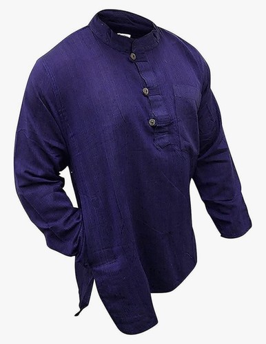 Purple grandad shirt - purple,