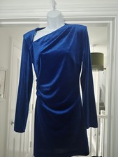 Zara blue velvet slash neck - zara,