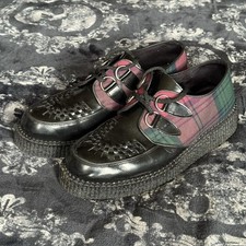Underground Creepers UK9 Leather & Tartan