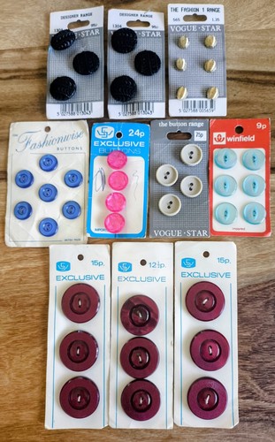 Cards vintage buttons job - buttons,