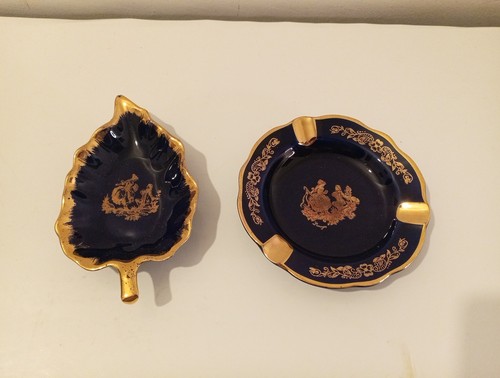 Limoges bundle blue ash tray - bundle,