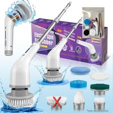 Rechargeable Cordless Spin Scrubber Electric Scrub Cleaning Brush 6 Head Kitchen
