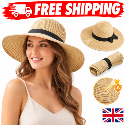Ladies wide brim straw - brim, sun