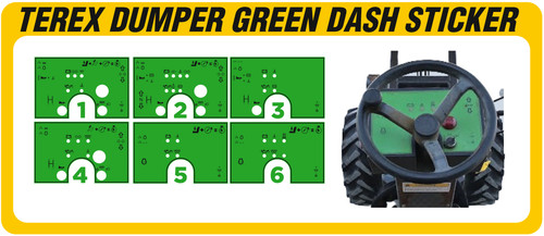 Terex dumper dash sticker - terex,