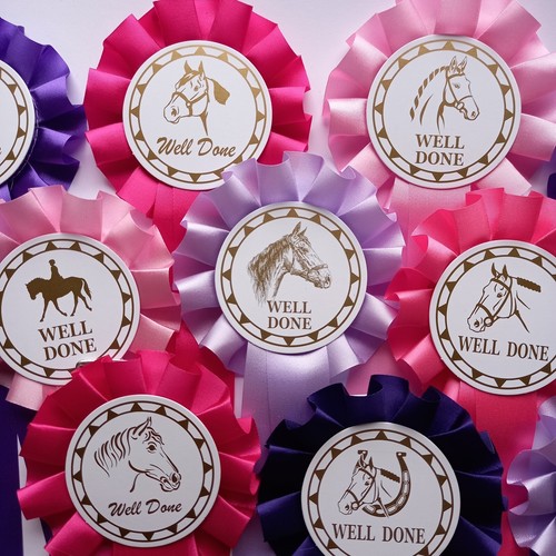 Horse rosettes well done - well,