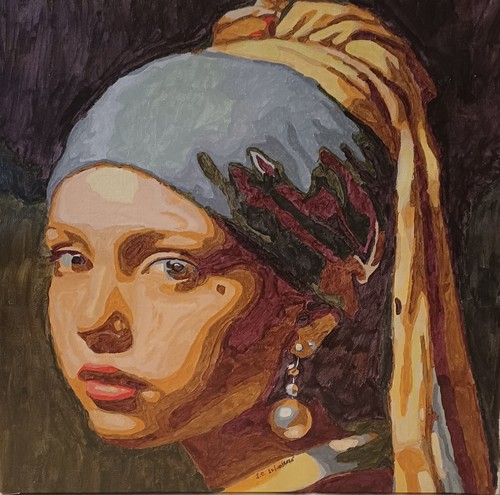 Hand painted acrylic - hand,