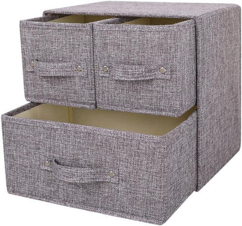 Fabric storage boxes with lid - storage,