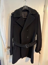 The Kooples Men’s Military Wool Coat w. Removable  Collar – Worn Twice - Size 44