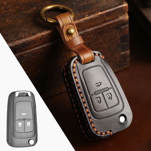 Button genuine leather key - 3-button,