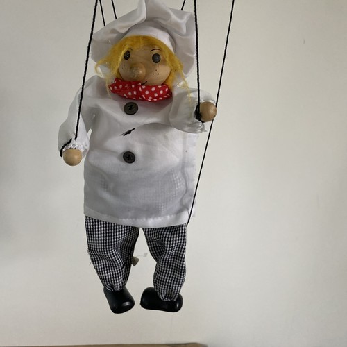 Vintage wooden clown - wooden,