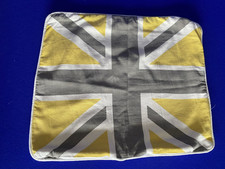 NEW UNUSED 4 x Arlines Mustard & Grey Union Jack Cushion Covers - 18x16"