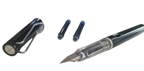 Fountain pen blue ink - blue, medium