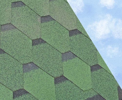 Hex felt roofing shingles - hex,