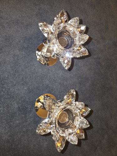 Pair crystal lotus - pair,