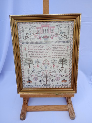 Antique needlework sampler - antique, by