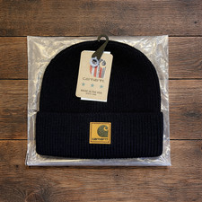 Carhartt Beanie Hat Black Knit