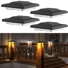 4PCS LED Solar Powered Post