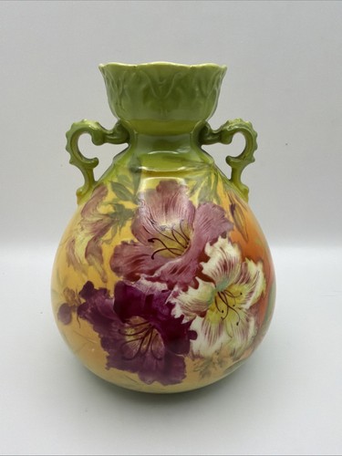 Antique royal bonn vase floral - royal,