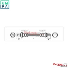 BRAKE HOSE 4114730 FOR SAAB