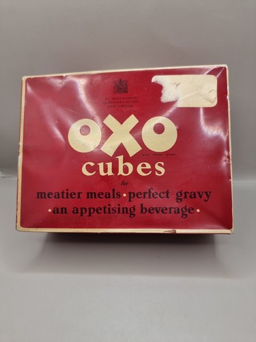 Vintage oxo cubes tin box - oxo, box,