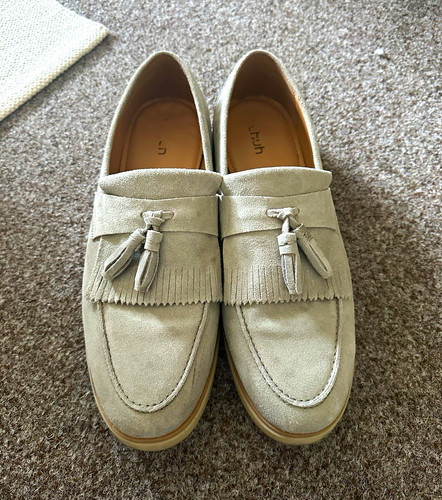 Schuh men beige suede tassel - schuh,