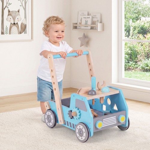 Wooden baby walker - 2-in-1,