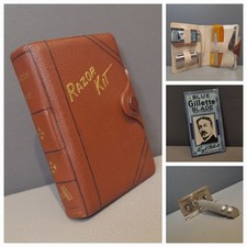 Classic Vintage Shave Mens Wet Shaving Kit Grooming Mini-Book KING GILLETTE 