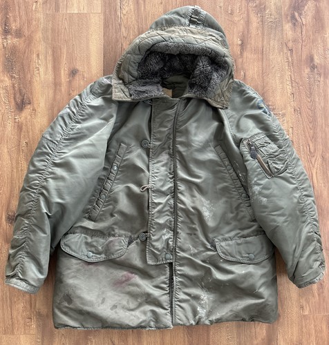 Vtg hooded n3b jacket nylon - n3b,